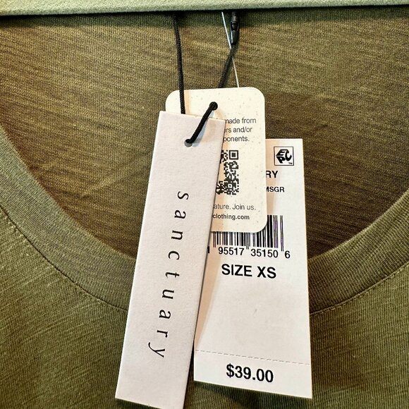 Sanctuary West Side Tee - Mossy Green - XS - Picture 5 of 6